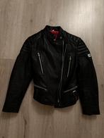 MQP Zwarte Leren Jas - Motorjas Stijl, Ophalen, Zo goed als nieuw, Maat 38/40 (M), Zwart