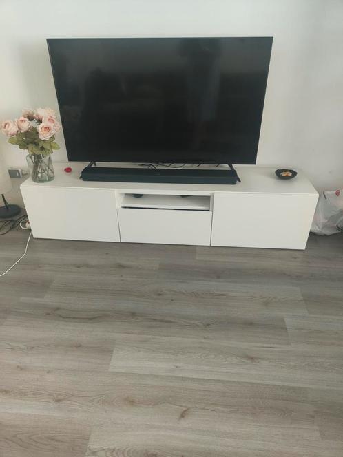 Ikea Besta tv meubel wit, Huis en Inrichting, Kasten | Televisiemeubels, Zo goed als nieuw, Minder dan 100 cm, 150 tot 200 cm