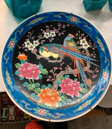 Bord Antieke Meiji Taisho Yamatoku porseleinen wandbord beschikbaar voor biedingen