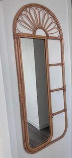 Mooie bamboe spiegel met ronde boog, Huis en Inrichting, Woonaccessoires | Spiegels, Ophalen, Gebruikt, Overige vormen, 150 tot 200 cm