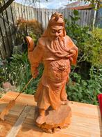 Zeldzaam houtsnijwerk beeld van Guan Yu, Antiek en Kunst, Ophalen