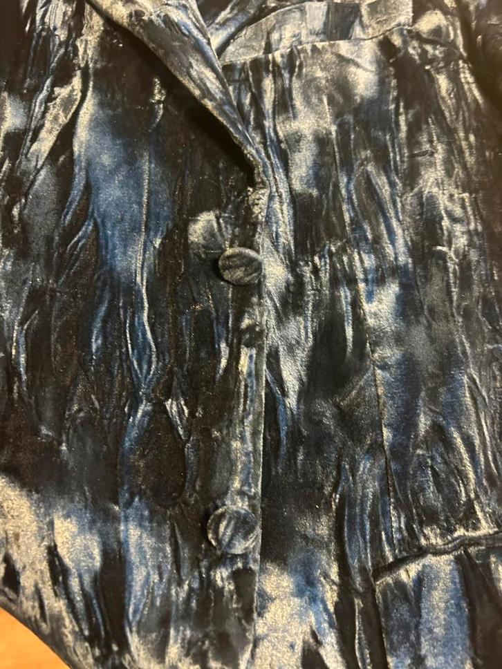 Prachtige colbert, geschoren fluweel, donkerblauw,, Kleding | Heren, Kostuums en Colberts, Gedragen, Maat 48/50 (M), Blauw, Ophalen of Verzenden