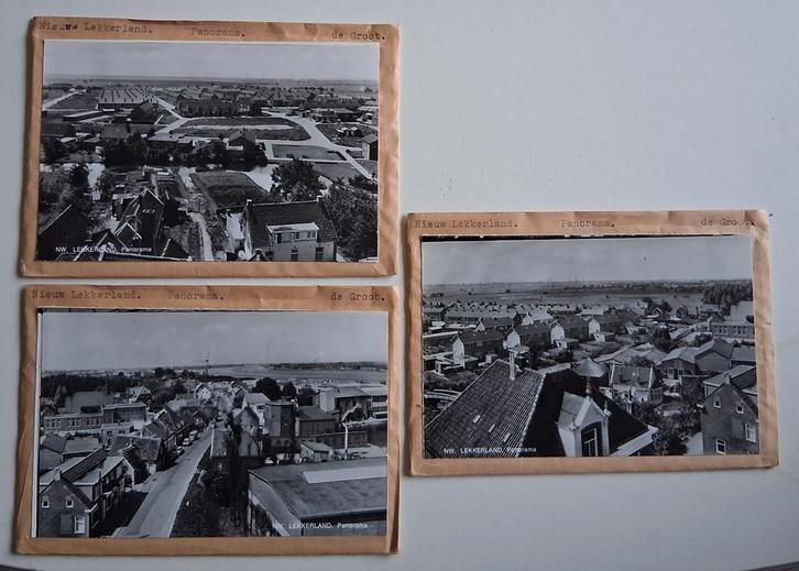 Nieuw Lekkerland, 7 x glasplaat JosPe (+ 1 afb. zonder glas, Verzamelen, Ansichtkaarten | Nederland, Ongelopen, Zuid-Holland, 1960 tot 1980