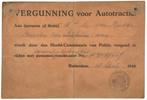 Vergunning voor Autotractie NL leger Mei 1940 Rotterdam, Verzamelen, Militaria | Tweede Wereldoorlog, Ophalen of Verzenden