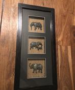 Decoratieve olifant in houten lijst, Huis en Inrichting, Woonaccessoires | Lijsten, Minder dan 50 cm, 50 tot 75 cm, Ophalen of Verzenden
