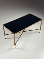Salontafel Mid Century zwart glas, Antiek en Kunst, Antiek | Meubels | Tafels, Ophalen
