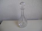 zware kristallen bewerkte karaf met stop 33cm hoog onder 13b, Ophalen of Verzenden, Zo goed als nieuw, Kristal, Overige typen