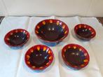 Vintage snackset pindastel fat lava 5-delig *eureka*, Ophalen of Verzenden