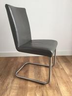 4eetkamerstoelen, Ophalen, Bruin, Leer, Zo goed als nieuw
