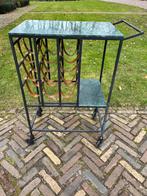 Dutchbone Mul serveerwagen  drank trolley bijzettafel zwart, Ophalen of Verzenden, Zo goed als nieuw