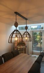 Brilliant Matrix hanglamp met 2 kappen en dimbare lampen., Gebruikt, Industrieel,landelijk, Ophalen of Verzenden, 75 cm of meer