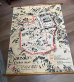 Oude schoolplaat kaart van Jeruzalem, Ophalen of Verzenden, Geschiedenis