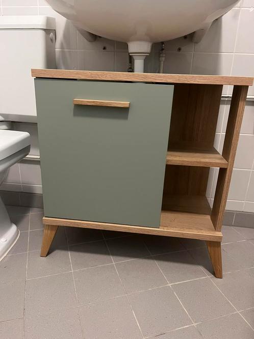 Wastafel onderkast groen 60 x 33 cm, Huis en Inrichting, Badkamer | Badkamermeubels, Zo goed als nieuw, Wastafelkast, Minder dan 100 cm