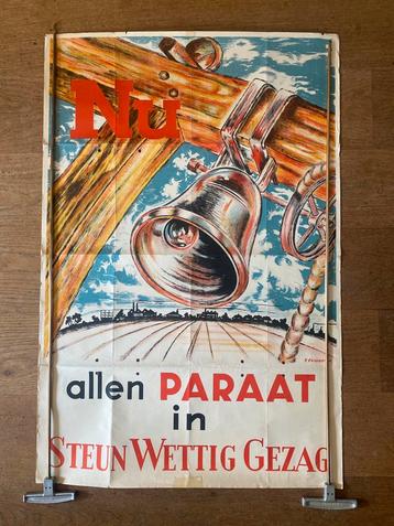 Wevings Affiche Wettig Gezag 1944-1945 beschikbaar voor biedingen