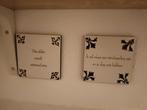 Spreukentegels - Set van 4 - Wanddecoratie, Ophalen of Verzenden