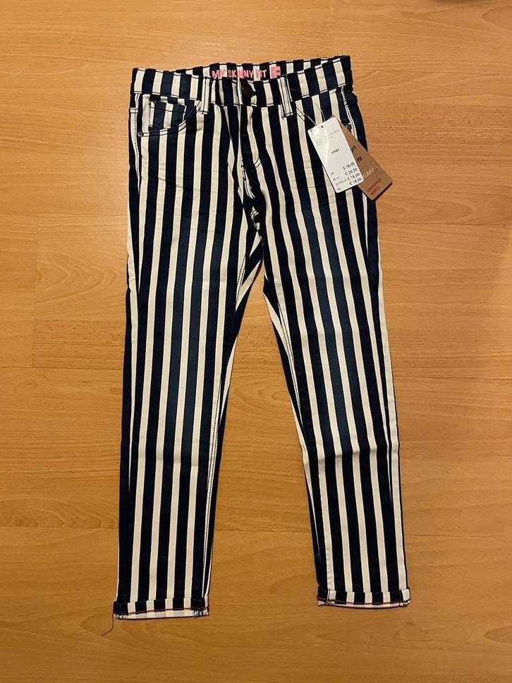 Broek wit blauw streep hema maat 122 nieuw met kaartje, Kinderen en Baby's, Kinderkleding | Maat 122, Nieuw, Meisje, Broek, Ophalen of Verzenden