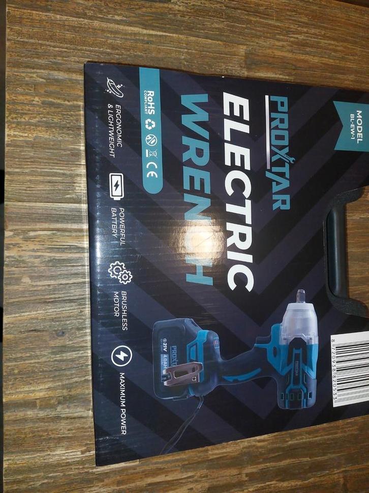 Nieuwe Accu Slagmoersleutel met Accessoires, Doe-het-zelf en Verbouw, Gereedschap | Handgereedschap, Nieuw, Ophalen