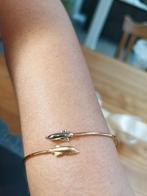Gouden bangle dolfijnen geel en wit goud 14K, Ophalen of Verzenden, Nieuw, Geel, Goud