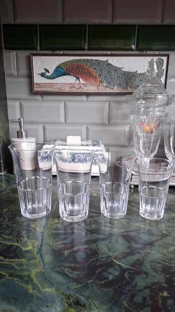 Handgeslepen kristalglas val st lambert  15 glazen., Antiek en Kunst, Antiek | Glas en Kristal, Ophalen of Verzenden