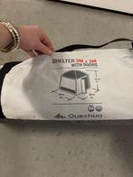 Quechua Shelter 3x3 m met deuren, Caravans en Kamperen, Tenten, Ophalen, Zo goed als nieuw