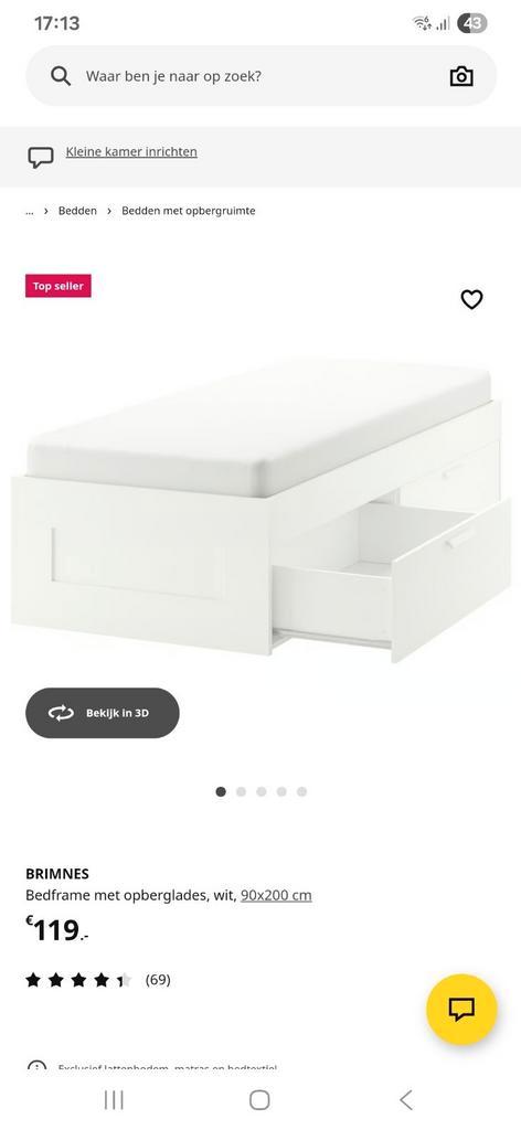Eenpersoonsbed, Doe-het-zelf en Verbouw, Kratten en Dozen, Zo goed als nieuw, 100 cm of meer, 50 cm of meer, 60 cm of meer, Ophalen