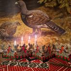 Papieren Rij Goudvinken, Zweedse Vintage Kerst, Ophalen of Verzenden, Gebruikt
