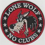 Lone Wolf No Club stoffen opstrijk patch embleem #8, Verzenden