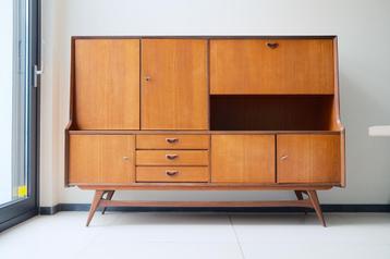 Vintage Midcentury Highboard Kast Louis v Teeffelen Wébé beschikbaar voor biedingen