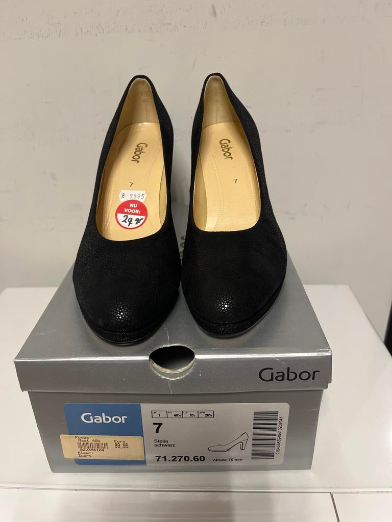 Gabor zwarte pumps maat 7, nieuw in doos, Pumps, -, Zwart, -