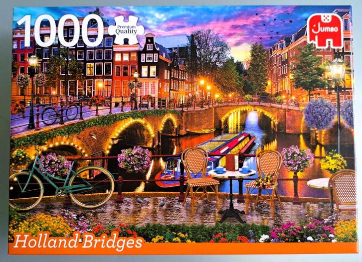 Jumbo puzzel Holland Bridges Premium Quality 1000 stukjes, Hobby en Vrije tijd, Denksport en Puzzels, Zo goed als nieuw, Legpuzzel
