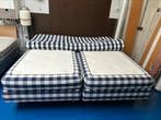 Hastens boxspring. 210x210 firm en medium, Ophalen, Zo goed als nieuw, Tweepersoons, Wit