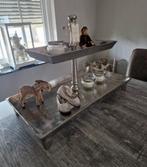 Mooie grote zware zilver ruw nikkel etagere, Huis en Inrichting, Ophalen, Zo goed als nieuw
