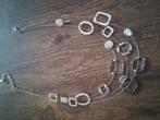 2  halskettingen, Ophalen of Verzenden, Zo goed als nieuw, Zilver, Overige materialen