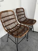 Eetstoel rotan, Huis en Inrichting, Stoelen, Ophalen, Gebruikt, Twee, Bruin