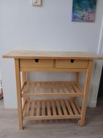 Forhoja Ikea keukeneiland werkbank berken roltafel, Ophalen of Verzenden, 25 tot 50 cm, Rechthoekig