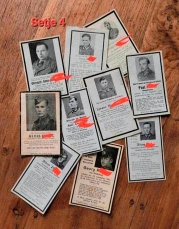 10X duitse bidprentjes 1943 - oostfront WW2 oorlog  set-4 beschikbaar voor biedingen