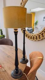 Tafel lampen, Huis en Inrichting, Lampen | Tafellampen, Minder dan 50 cm, Zo goed als nieuw, Hout, Ophalen