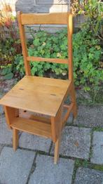 Stevige oude houten praktische  trapstoel / bibliotheek trap, Antiek en Kunst, Ophalen