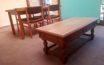 Grenen Salontafel met Lades beschikbaar voor biedingen