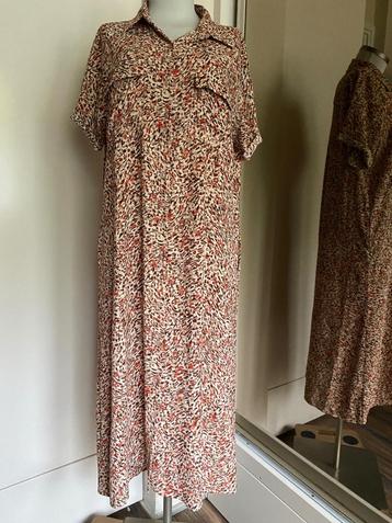jurk RBLZ 44/46  creme/brique/bruin/fudge travelstof NIEUW beschikbaar voor biedingen