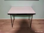 Vintage Klaptafel met Chrome Poten, Antiek en Kunst, Antiek | Meubels | Tafels, Ophalen of Verzenden