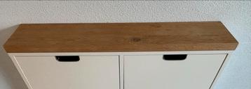 Eiken plank voor op ikea Stall schoenenkast, 4 cm dik. beschikbaar voor biedingen