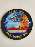 313 Sqn Squadron F35 Nato Navo-Top Navo Summit Patch, Ophalen of Verzenden, Luchtmacht, Nederland, Embleem of Badge