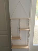 Houten wandrek met macramé touw, Ophalen of Verzenden, Zo goed als nieuw