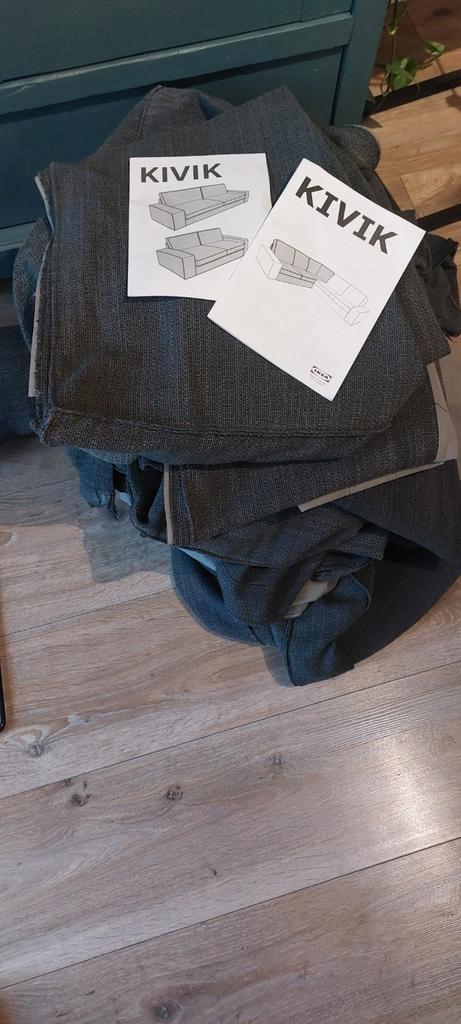 Hoezen  kleur antreciet voor de Kivik hoekbank van Ikea, Huis en Inrichting, Banken | Bankstellen, Gebruikt, Vierpersoons of meer