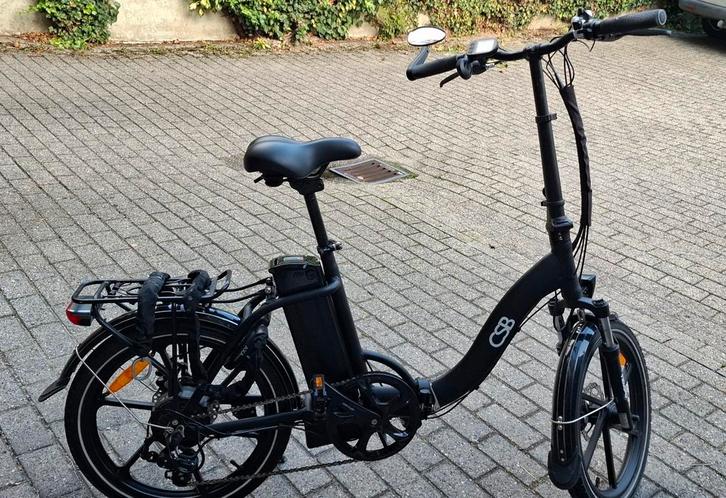 CSB elektrische vouwfiets e bike zwart 1179 km, Fietsen en Brommers, Fietsen | Vouwfietsen, Gebruikt, Overige merken, 20 inch of meer