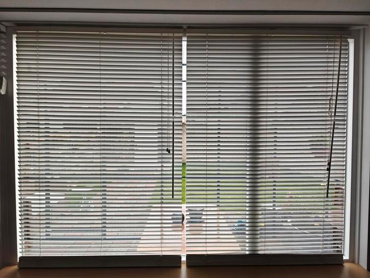 3 IKEA LINDMON Houten Jaloezieën – 120 X 250cm – Zeer goed, Huis en Inrichting, Stoffering | Gordijnen en Lamellen, Zo goed als nieuw