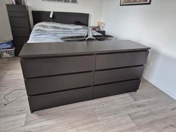 Malm ladekast ikea zwart/bruin - afbeelding 1