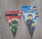 3x vlaggenlijn lego waarvan 2x city en 1x ninjago, Hobby en Vrije tijd, Feestartikelen, Ophalen of Verzenden, Nieuw, Versiering