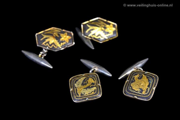 Art Deco manchet knopen, Sieraden, Tassen en Uiterlijk, Manchetknopen, Gebruikt, Overige materialen, Ophalen